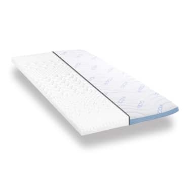 Kaltschaumtopper CloudComfort Cool 80 x 200 cm H2/H3, Höhe 7 cm, Härtegrad H2/H3, 7-Zonen Topper mit Sommer- und Winterseite