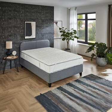 2,5 cm Komfortschaumtopper Sleezzz® Basic 100 x 200 cm mit 7-Zonen-Wellensteppung und Eckgummis