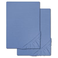 Két csomag CloudComfort Basic lepedő, mez sztreccs kék 180 x 190 - 200 x 200 cm (2 db)
