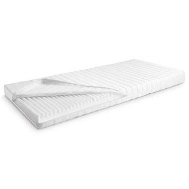 Kaltschaummatratze K16 90 x 190 cm, Höhe 16 cm, Härtegrad H2/H3 + CloudComfort Basic Gel-Flocken Kissen 40 x 80 cm gratis