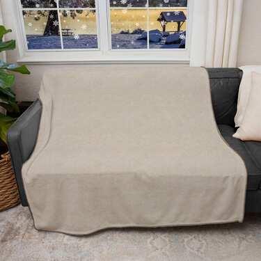 7 Zonen Viskoelastik-Matratze Sleezzz Smart 90 x 200 cm, Höhe 18 cm, Härtegrad H3 mit Air Memoryschaum + Sleezzz® Smart Kuscheldecke 140 x 200 cm