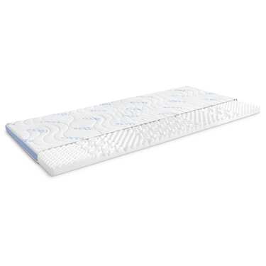 Kaltschaumtopper CloudComfort Cool 80 x 200 cm H2/H3, Höhe 7 cm, Härtegrad H2/H3, 7-Zonen Topper mit Sommer- und Winterseite