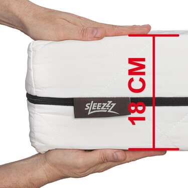 7 Zonen Taschenfederkernmatratze Sleezzz Superior 100 x 200 cm, Höhe 17 cm, Härtegrad H2/H3