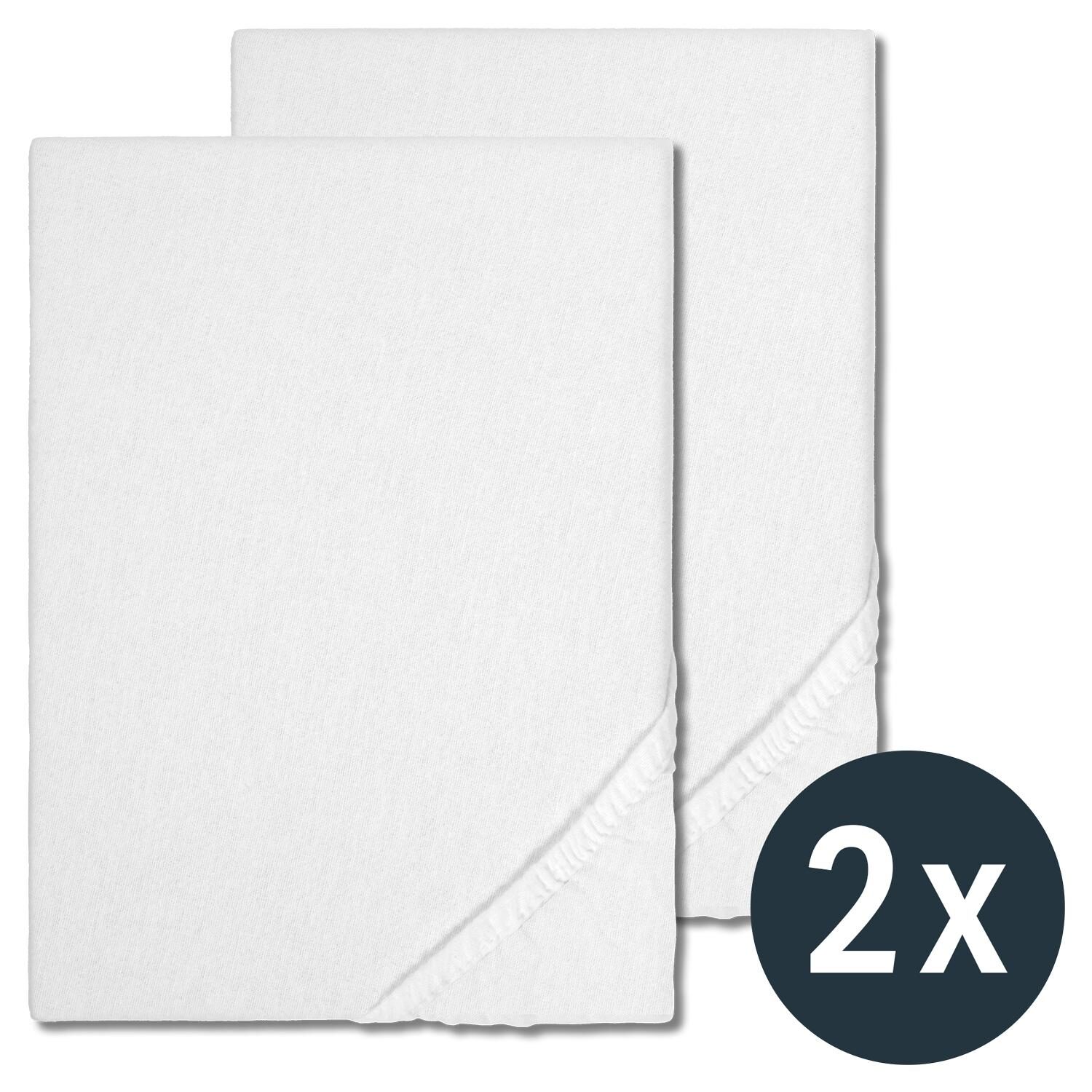 Embalagem dupla de lençóis de molleton elástico Sleezzz® Basic 160/190 - 190/210 cm