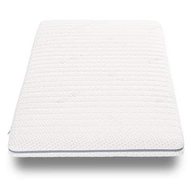 Kaltschaumtopper Supportho Premium Topper 80 x 200 cm H3, Höhe 9 cm, Härtegrad H3 mit antibakteriellem Bezug + CloudComfort Basic Gel-Flocken Kopfkissen 40 x 80 cm
