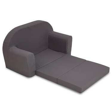 Sofá para crianças desdobrável 46 x 79 cm cinzento