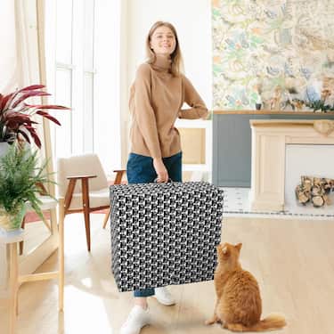 CloudComfort Basic Klappmatratze 70 x 195 cm mit Katzenmuster , 10 cm hoch