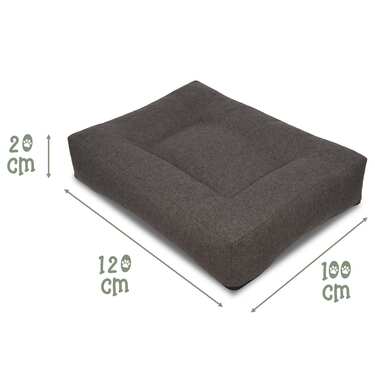 120 x 100 x 20 cm Pernă ergonomică pentru câini Petzzz Milo dimensiune XL