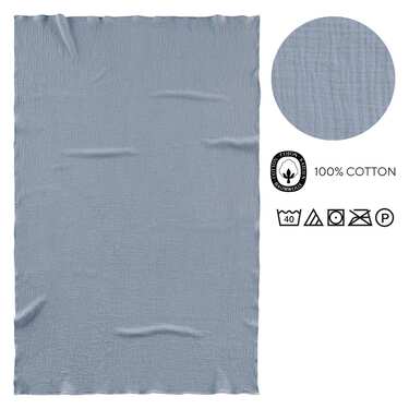 Sleezzz® musliinist tekk sinine 150 x 200 cm