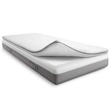Kaltschaumtopper Supportho Premium Topper 80 x 200 cm H3, Höhe 9 cm, Härtegrad H3 mit antibakteriellem Bezug