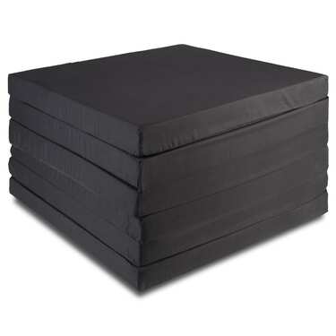 Rozkładany materac dla gości CloudComfort Basic 140 x 195 cm może być używany jako łóżko pojedyncze, łóżko podwójne i siedzisko.