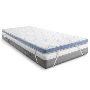 Kaltschaumtopper CloudComfort Cool 80 x 200 cm H2/H3, Höhe 7 cm, Härtegrad H2/H3, 7-Zonen Topper mit Sommer- und Winterseite