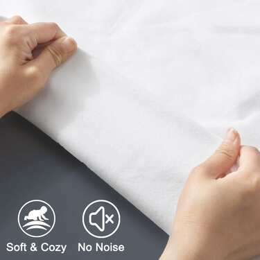 Sleezzz Vital wasserdichter Molton Matratzenschutz Fixspann 100 x 200 cm, Matratzenschoner aus 100% Baumwolle in weiß
