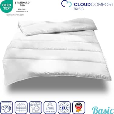 135 x 200 cm Mikrofaser Ganzjahres-Steppbettdecke, Füllgewicht: ca. 700 g, extra leicht