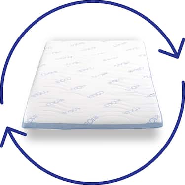 Kaltschaumtopper CloudComfort Cool 100 x 200 cm H2/H3, Höhe 7 cm, Härtegrad H2/H3, 7-Zonen Topper mit Sommer- und Winterseite