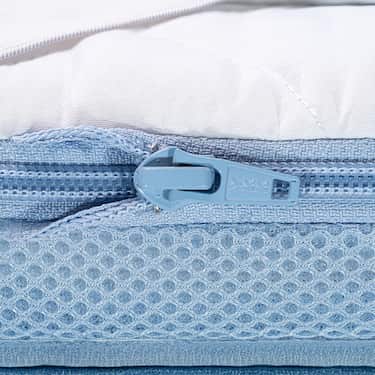 Cobertura de espuma fria CloudComfort Cool 120 x 200 cm H2/H3, altura 7 cm, nível de firmeza H2/H3, cobertura de 7 zonas com lado de verão e lado de inverno