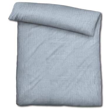 Pacote duplo de roupa de cama de musselina Sleezzz® azul 135 x 200 cm + 80 x 80 cm