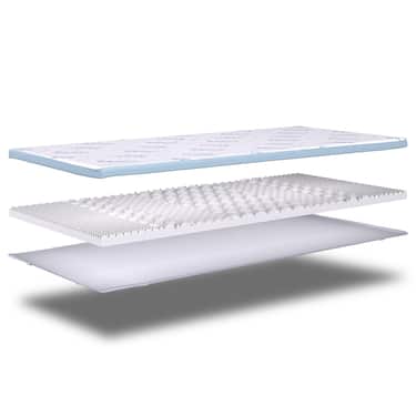 Kaltschaumtopper CloudComfort Cool 180 x 200 cm H2/H3, Höhe 7 cm, Härtegrad H2/H3, 7-Zonen Topper mit Sommer- und Winterseite