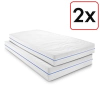Dubbelbottnad ergonomisk madrass 90x200 cm 7-zoners Supportho Premium, höjd 18 cm, fasthetsnivå H2/H3, twin set