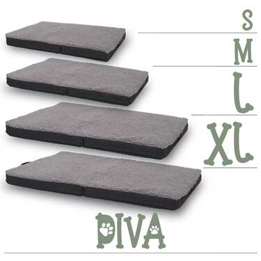 Petzzzzz ergonominen lemmikkimatto Diva M 80 x 55 x 5 cm, kokoontaitettava, liukastumaton.