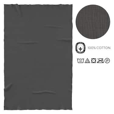 Sleezzz® muslin battaniye siyah 150 x 200 cm