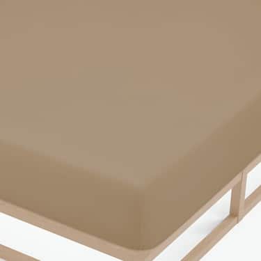 Lençol Castell em jersey bege 90 x 190 - 100 x 200 cm embalagem dupla
