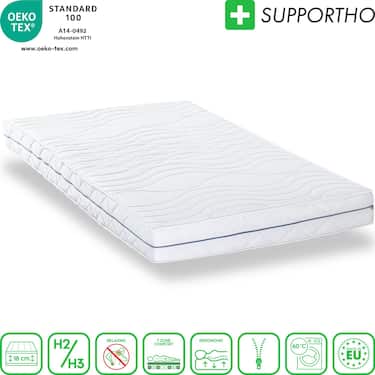 Ergonomische Matratze 180x200 cm 7-Zonen Supportho Premium, Höhe 18 cm, Härtegrad H2/H3
