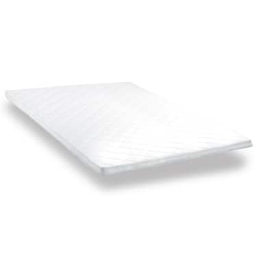 Komfortschaumtopper T6 180 x 200 cm, Höhe 6 cm, Härtegrad H3 + 2 CloudComfort Basic Mikrofaser Kopfkissen 80 x 80 cm