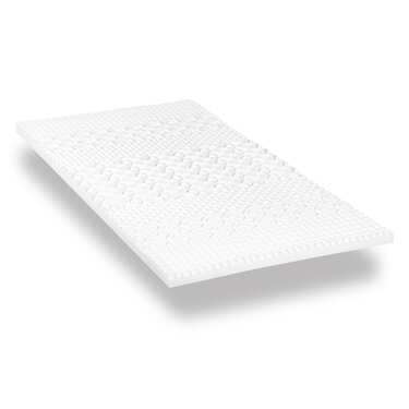 Kaltschaumtopper CloudComfort Cool 90 x 200 cm H2/H3, Höhe 7 cm, Härtegrad H2/H3, 7-Zonen Topper mit Sommer- und Winterseite + CloudComfort Basic Gel-Flocken Kissen 40 x 80 cm
