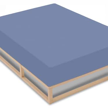 Dupla csomag CloudComfort Basic lepedő sztreccs kék 90 x 190 - 100 x 200 cm (2 db)