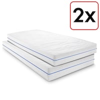 Dubbel pack ergonomisk madrass 100x200 cm 7-zons Supportho Premium, höjd 18 cm, fasthetsgrad H2/H3 Twin
