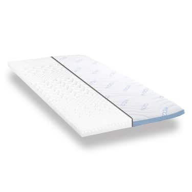 Kaltschaumtopper CloudComfort Cool 160 x 200 cm H2/H3, Höhe 7 cm, Härtegrad H2/H3, 7-Zonen Topper mit Sommer- und Winterseite