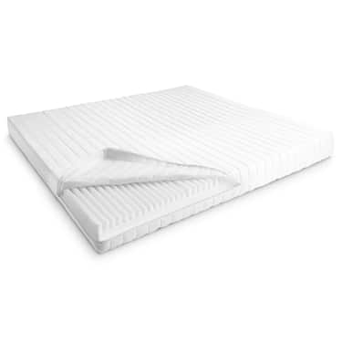 Kaltschaummatratze K16 160 x 200 cm, Höhe 16 cm, Härtegrad H2/H3 + CloudComfort Basic Gel-Flocken Kissen 40 x 80 cm gratis