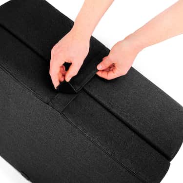 CloudComfort Premium Klappmatratze 70 x 195 cm schwarz , 10 cm hoch mit Möbelstoff bezogen