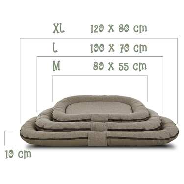 100 x 70 x 10 cm Pernă pentru câini Petzzz bej mărimea M