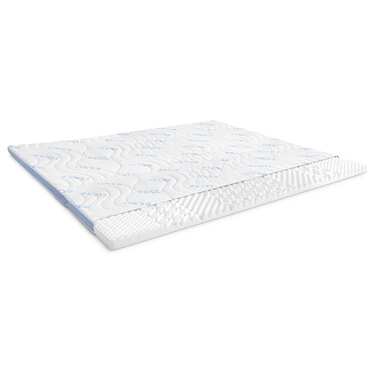 Kaltschaumtopper CloudComfort Cool 160 x 200 cm H2/H3, Höhe 7 cm, Härtegrad H2/H3, 7-Zonen Topper mit Sommer- und Winterseite + Sleezzz® Cool Kühl-Effekt Kissen