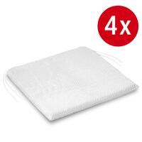 Stolsdyna 37 x 37 cm med fästband vit