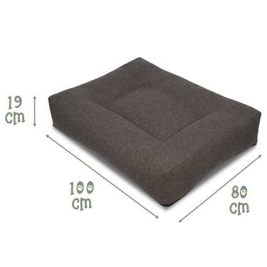 100 x 80 x 19 cm Pernă ergonomică pentru câini Petzzz Milo mărimea L