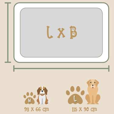 Petzzz ergonomska pasja postelja Daisy M 93 x 66 x 20 cm z ortopedsko notranjo blazino