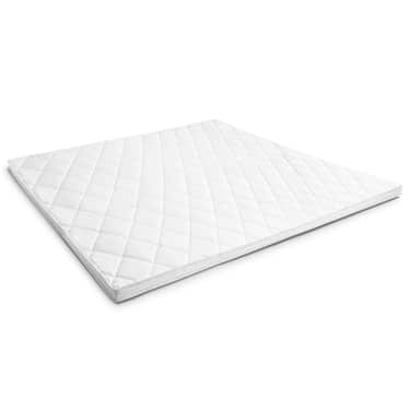 Komfortschaumtopper T6 180 x 200 cm, Höhe 6 cm, Härtegrad H3 + 2 CloudComfort Basic Mikrofaser Kopfkissen 80 x 80 cm