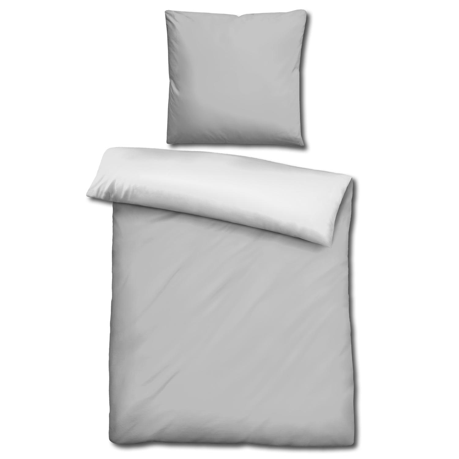 CloudComfort Basic fordítható ágynemű világos szürke/fehér 155 x 220 + 80 x 80 cm