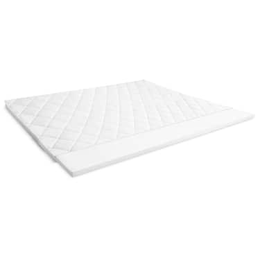 Komfortschaumtopper T6 180 x 200 cm, Höhe 6 cm, Härtegrad H3 + 2 CloudComfort Basic Mikrofaser Kopfkissen 80 x 80 cm