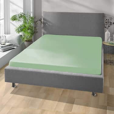 Prześcieradło z mikrofibry interlock jersey zielone 90 x 190 - 100 x 200 cm 180 x 200 - 200 x 200 cm