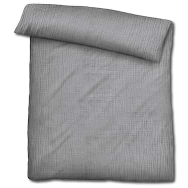 Двоспальна постільна білизна з мусліну Sleezzz® сіра 135 x 200 см + 80 x 80 см