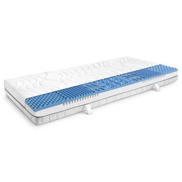 7 Zonen Viskoelastik-Matratze Sleezzz Smart 90 x 200 cm, Höhe 18 cm, Härtegrad H3 mit Air Memoryschaum + Sleezzz® Smart Kuscheldecke 140 x 200 cm