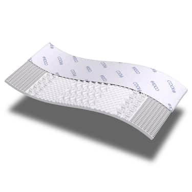 Kaltschaumtopper CloudComfort Cool 90 x 200 cm H2/H3, Höhe 7 cm, Härtegrad H2/H3, 7-Zonen Topper mit Sommer- und Winterseite