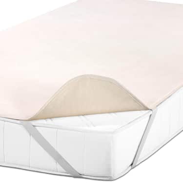 Chránič matrace Sleezzz Basic Molton 100 x 200 cm, chránič matrace ze 100% bavlny, přírodní barvy, pevný tah