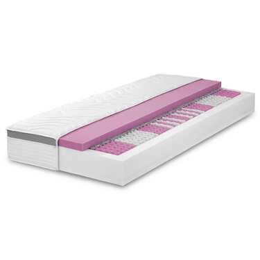 7 Zonen ergonomische Taschenfederkernmatratze Sleezzz Diamond T1000 80 x 200 cm, Höhe 23 cm, Härtegrad H2/H3, 1000 Federn/2m²