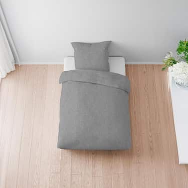 Двоспальна постільна білизна з мусліну Sleezzz® сіра 135 x 200 см + 80 x 80 см