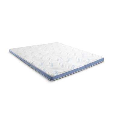Kaltschaumtopper CloudComfort Cool 160 x 200 cm H2/H3, Höhe 7 cm, Härtegrad H2/H3, 7-Zonen Topper mit Sommer- und Winterseite + Sleezzz® Cool Kühl-Effekt Kissen